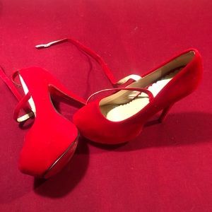 Red Platform Heels High Heel